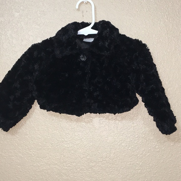 baby black fur coat